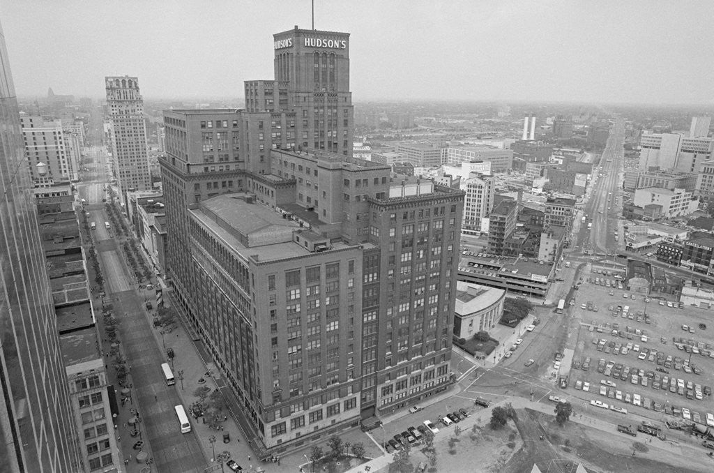 Detail of Hudson's Department Store in Detroit by Corbis