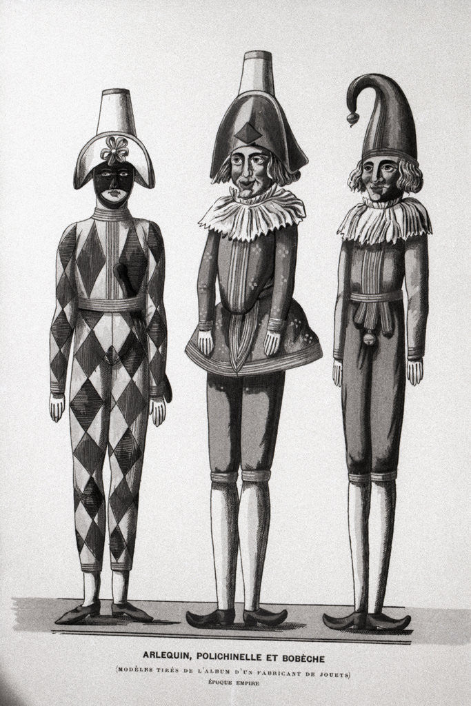 Detail of Toys: Harlequin, Punchinello, Bobeche by Corbis