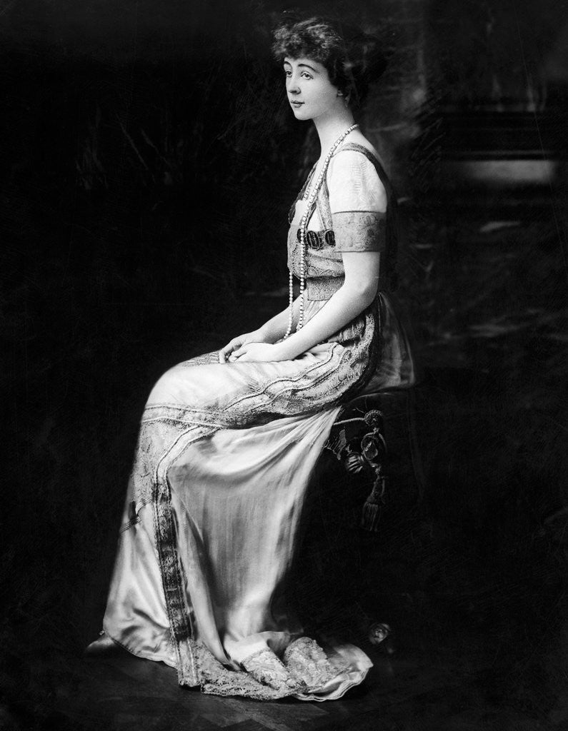 Detail of Consuelo Vanderbilt Wearing Formal Gown by Corbis