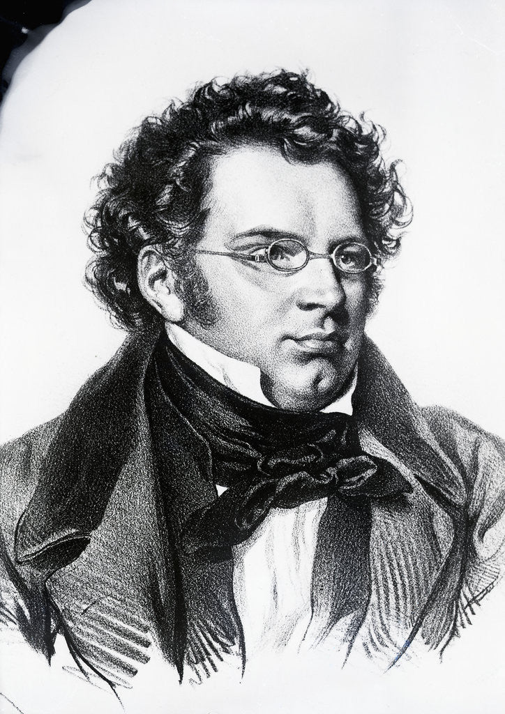 Detail of Portrait of Composer Franz Schubert by Corbis