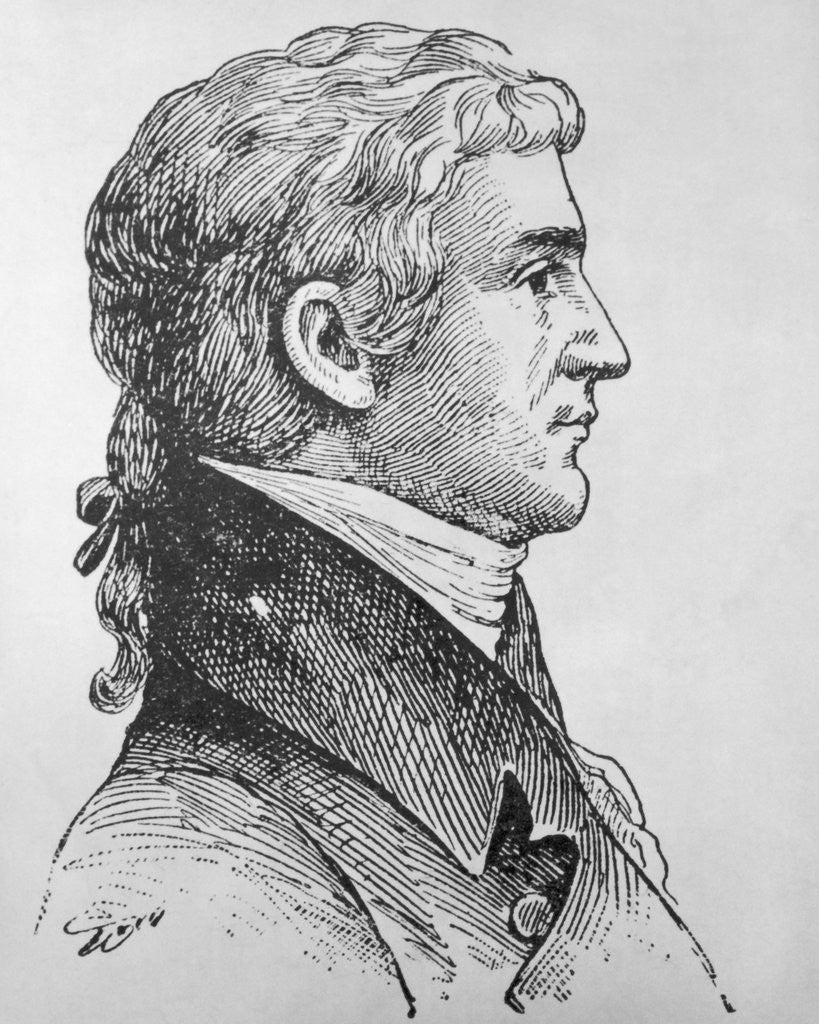 Detail of Meriwether Lewis In Woodcut by Corbis