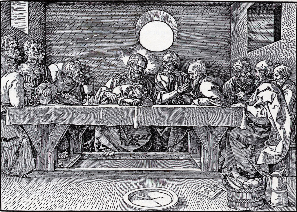 Detail of The Last Supper Albrecht Durer Woodcut by Corbis