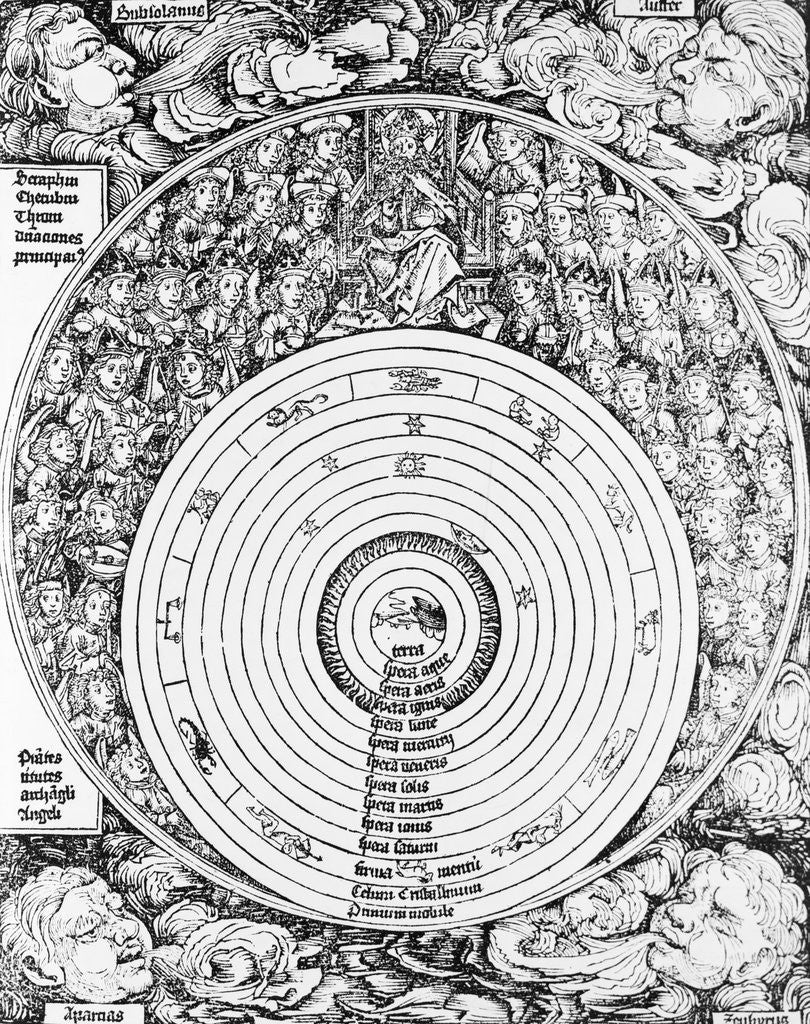 Detail of Pre-Copernican Astronomical Diagram by Corbis