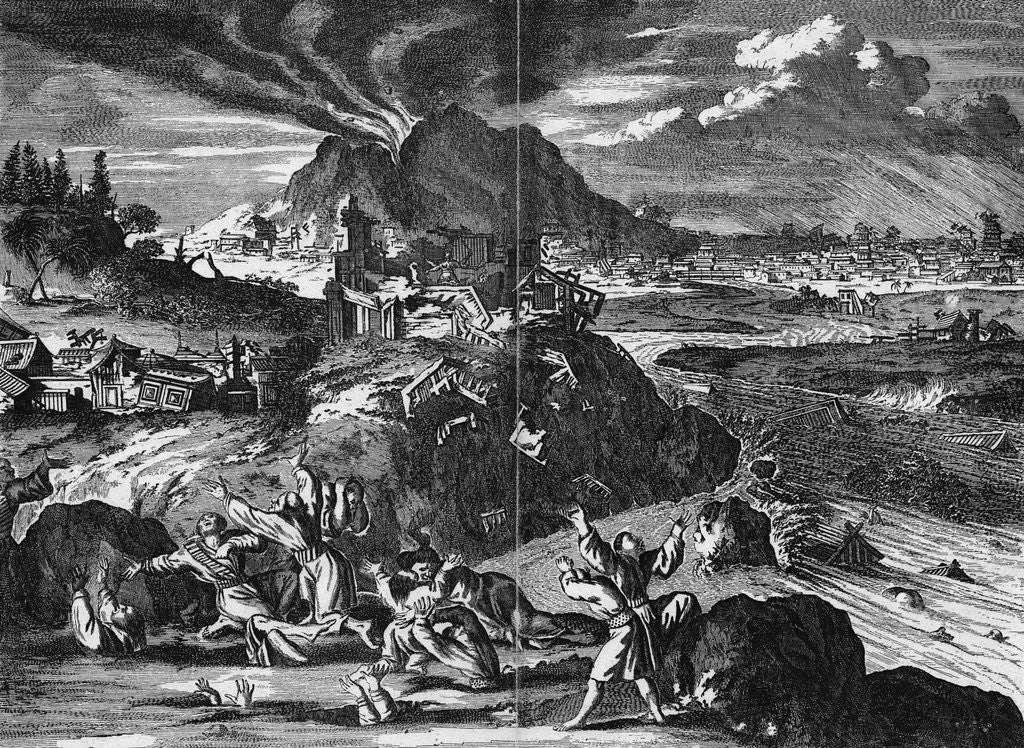 Detail of Illustration Of Great Earthquake Of 1650 by Corbis