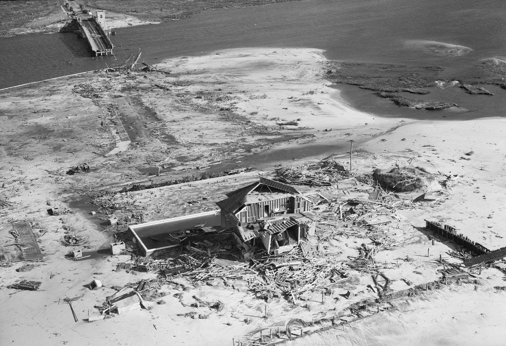 Detail of Aerial Of Home Destroyed By Hurricane by Corbis