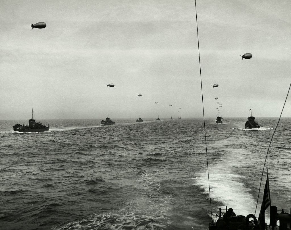 Detail of Coast Guard Cruisers in English Channel During D-Day by Corbis