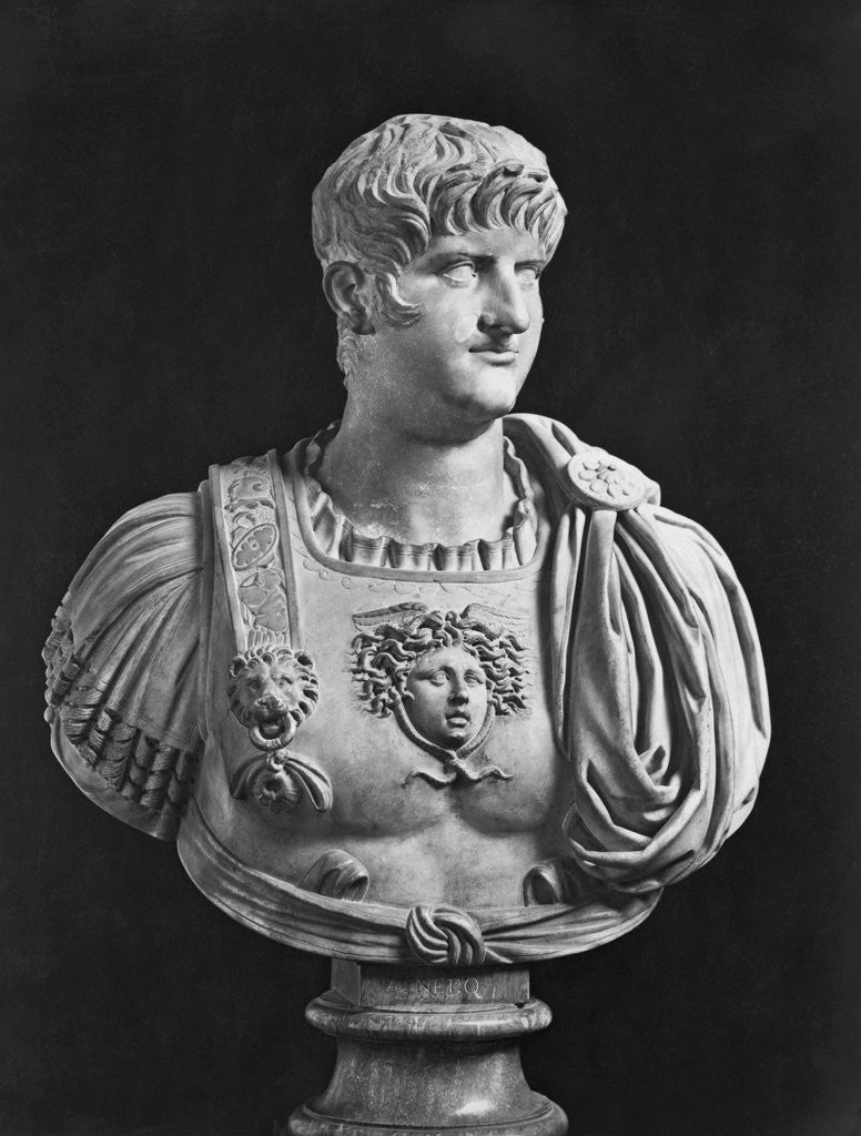 Detail of Bust Of Roman Emperor Nero by Corbis