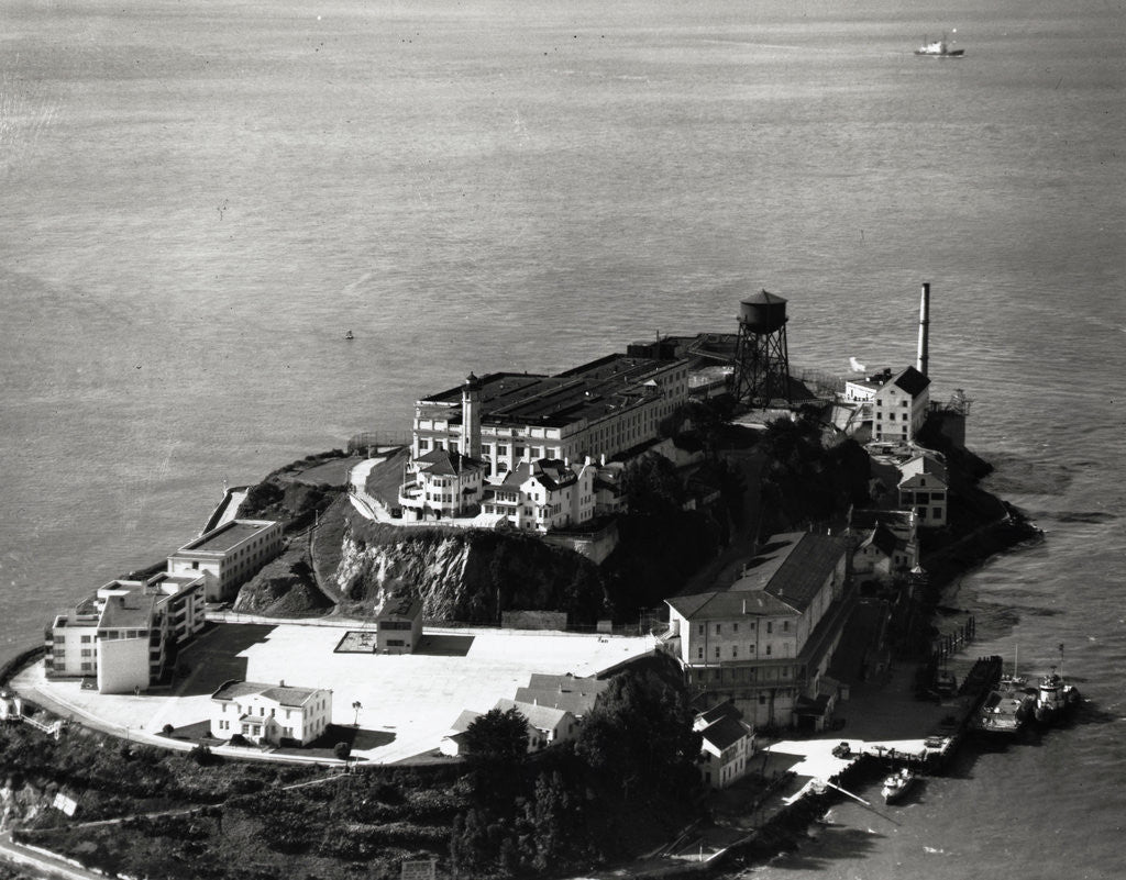 Detail of Aerial View of Alcatraz Island by Corbis