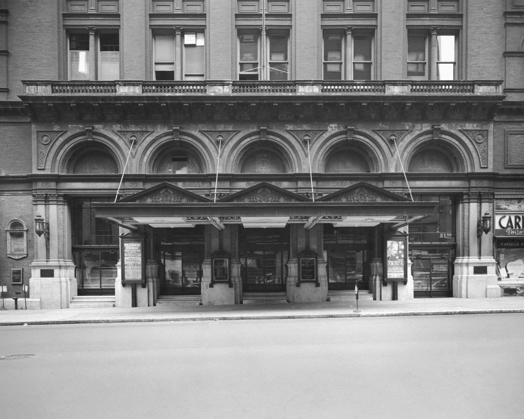 Detail of Carnegie Hall Entrance  - Exterior View by Corbis