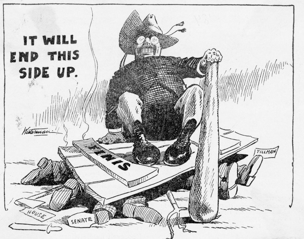 Detail of Polit Cartoon Of Teddy Roosevelt by Corbis