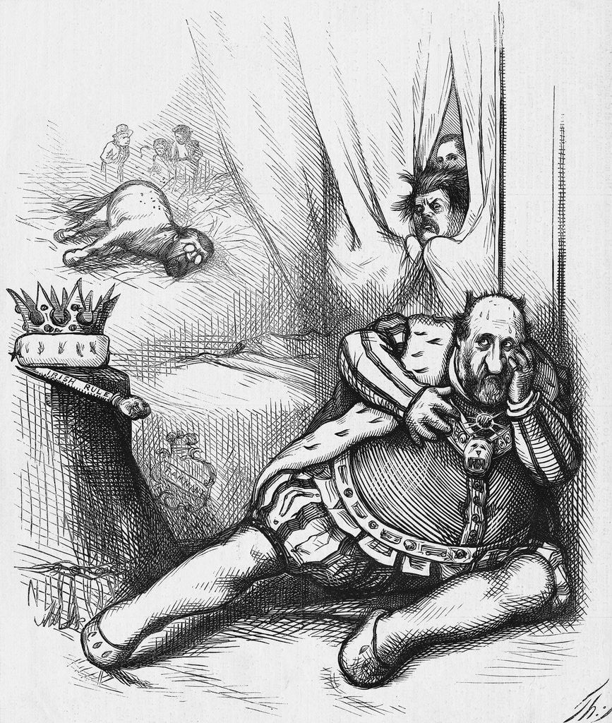 Detail of Newspaper Illustration of William Marcy Tweed Portraying Richard III by Thomas Nast