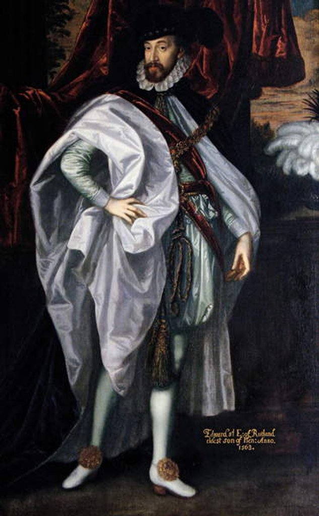 Detail of Edward Manners, 3rd Earl of Rutland, c.1675 by Jeremias van der Eyden