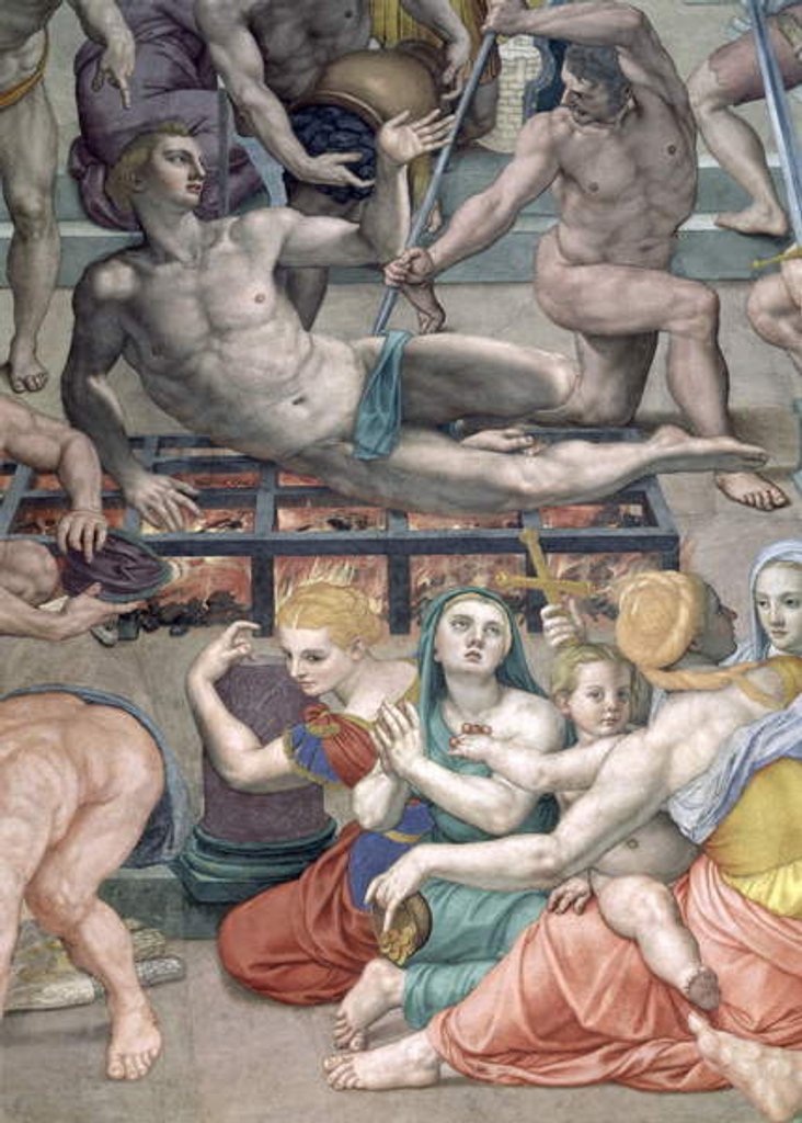 Detail of The Martyrdom of St. Lawrence by Agnolo di Cosimo Bronzino