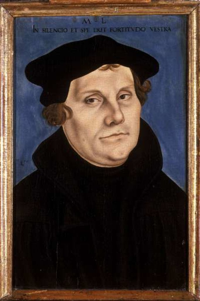 Detail of Martin Luther, 1529 by Lucas the Elder Cranach