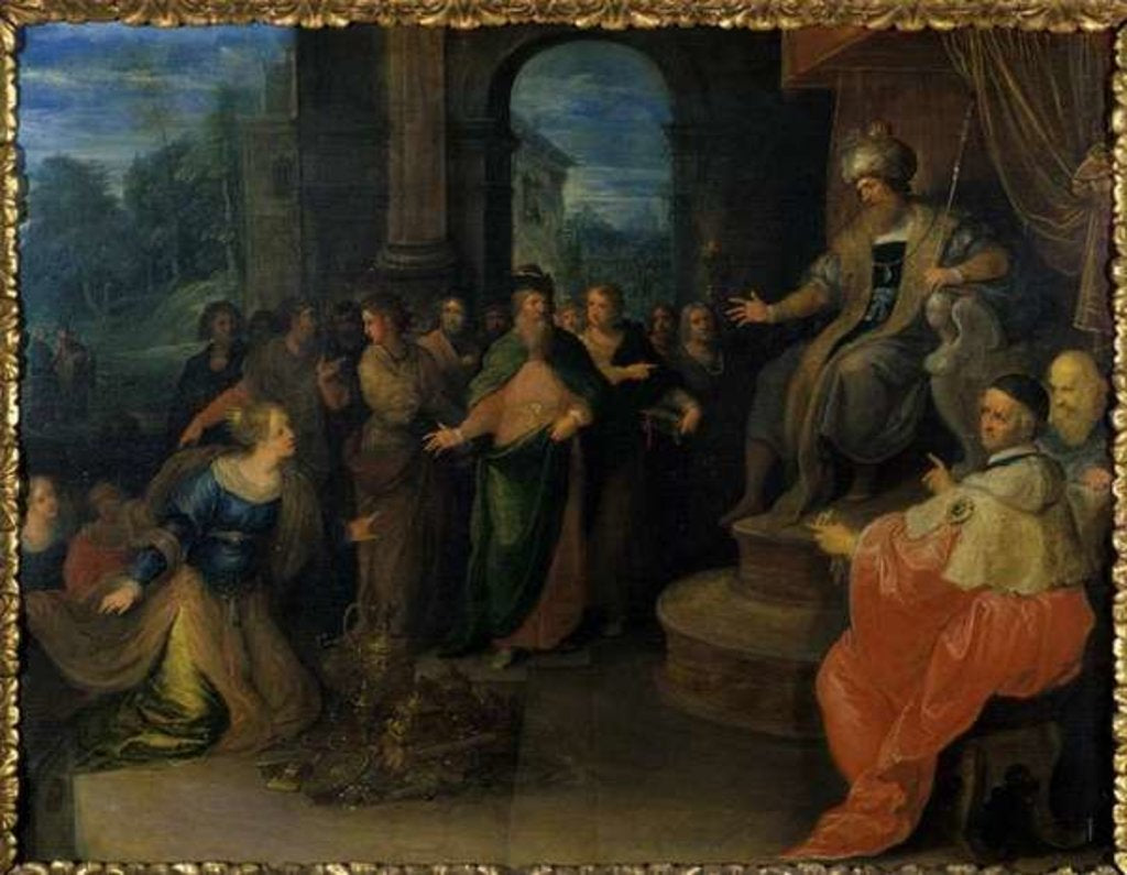 Detail of The Queen of Sheba before Solomon, before 1640 by Frans II the Younger Francken