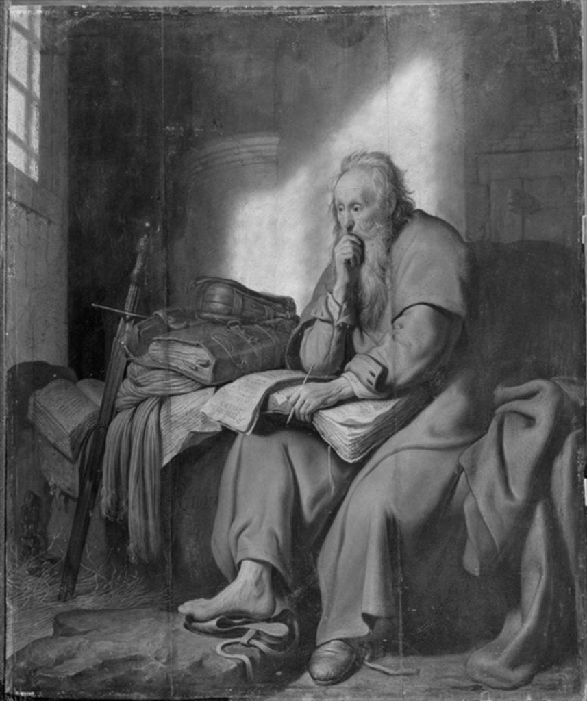 Detail of The Apostle Paul in Prison by Rembrandt Harmensz. van Rijn