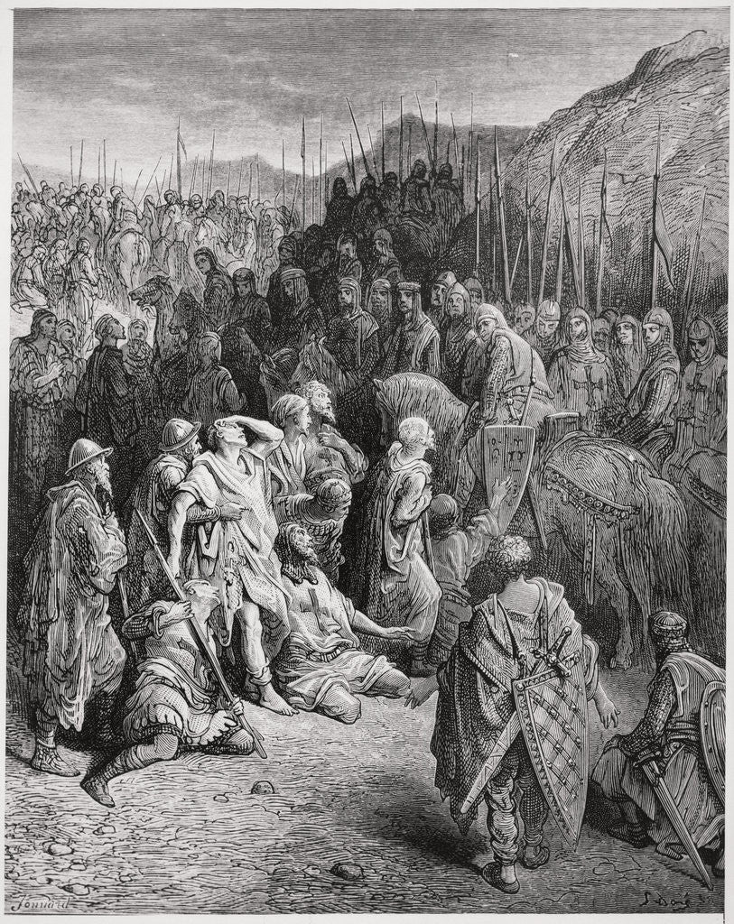 Detail of Godfrey Meets the Remains of the Army of Peter the Hermit by Gustave Dore