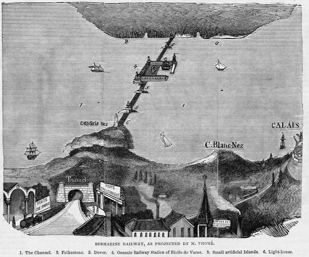 Detail of Submarine Railway Map by Corbis