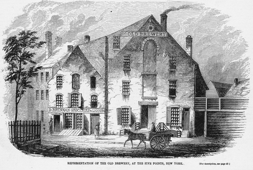 Detail of Representation of the Old Brewery, at the Five Points, New York Illustration by Corbis