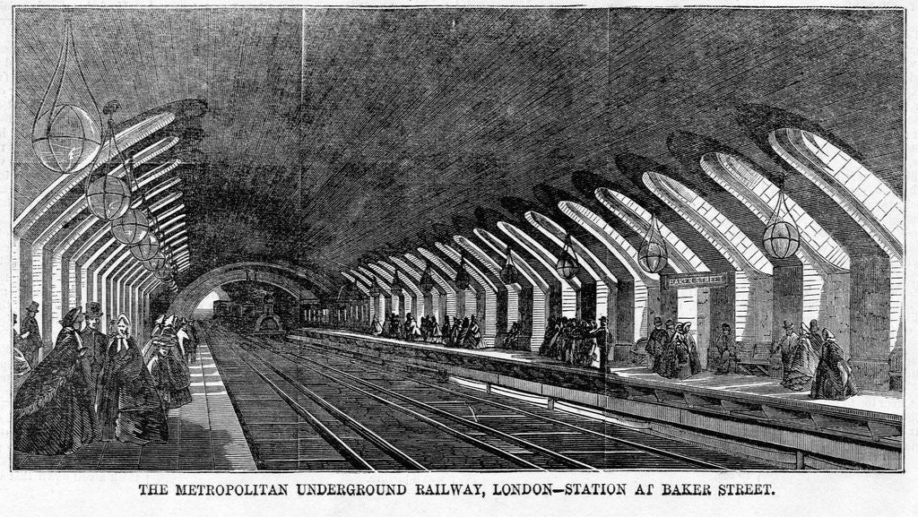 Detail of The Metropolitan Underground Railway, London-Station at Baker Street by Corbis