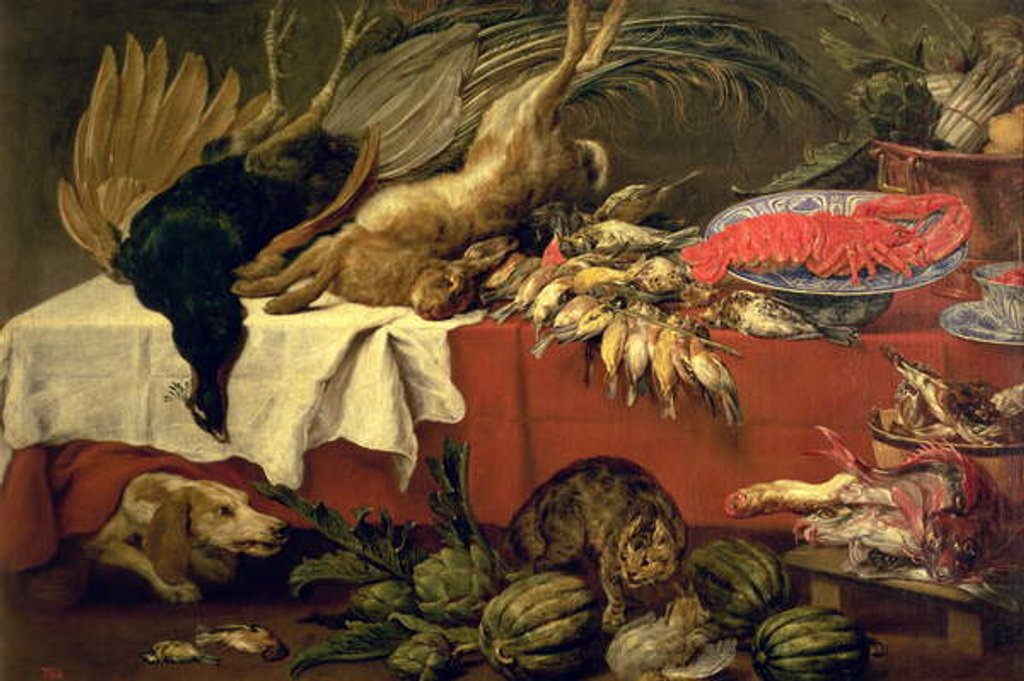 Detail of Still Life with Game and Lobster, c.1610 by Frans Snyders or Snijders