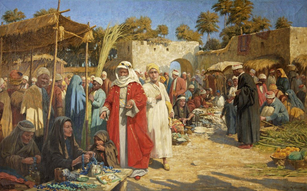 Detail of Market at Damascus by Percy R. Craft