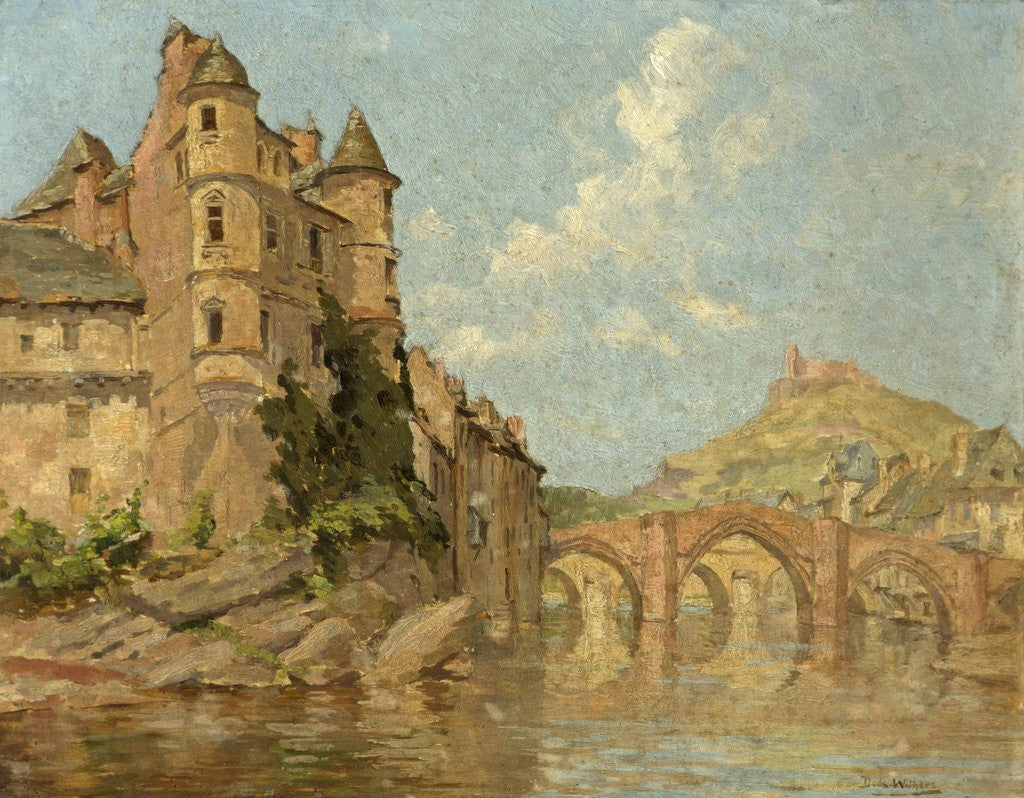 Detail of Chateau and Two Bridges by Isabella Dods-Withers