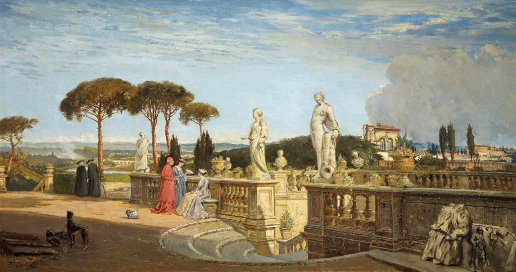 Detail of The Garden of the Cardinal by John Fulleylove