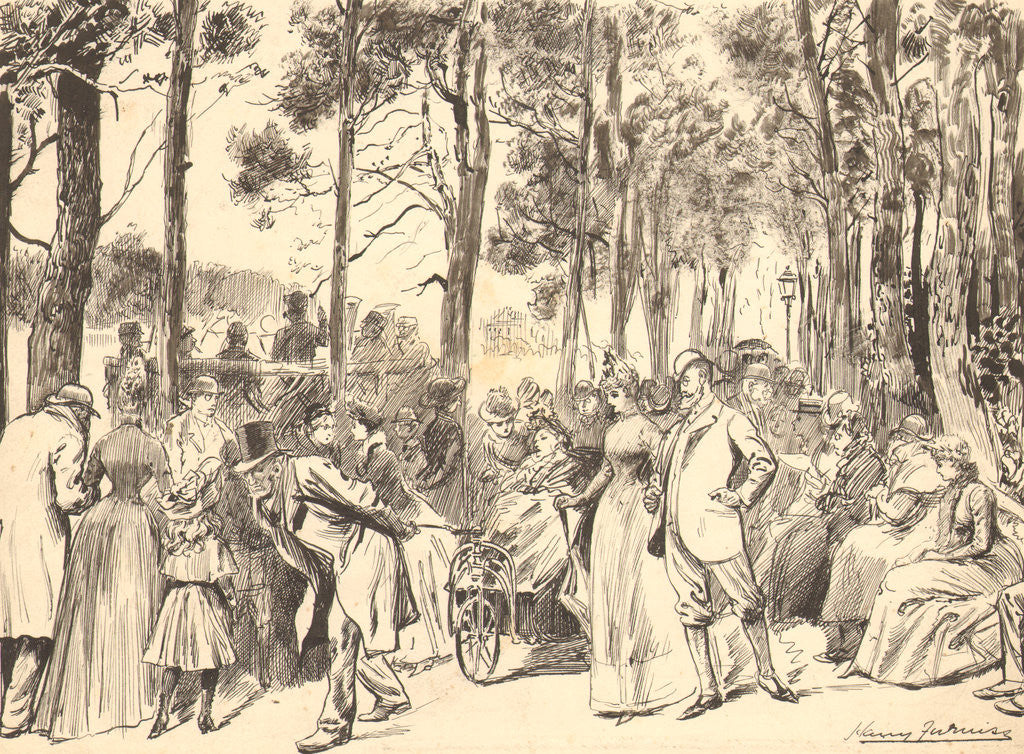 Detail of The Invalid's Walk, Bournemouth by Harry Furniss