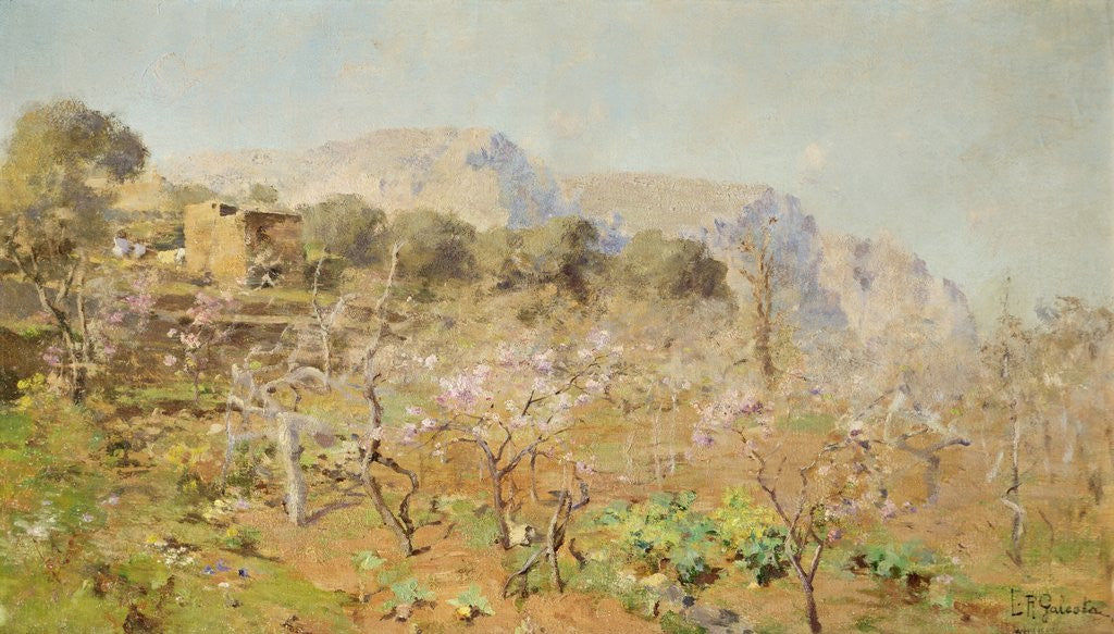 Detail of Orchard on a Mountainside by E. R. Galesta