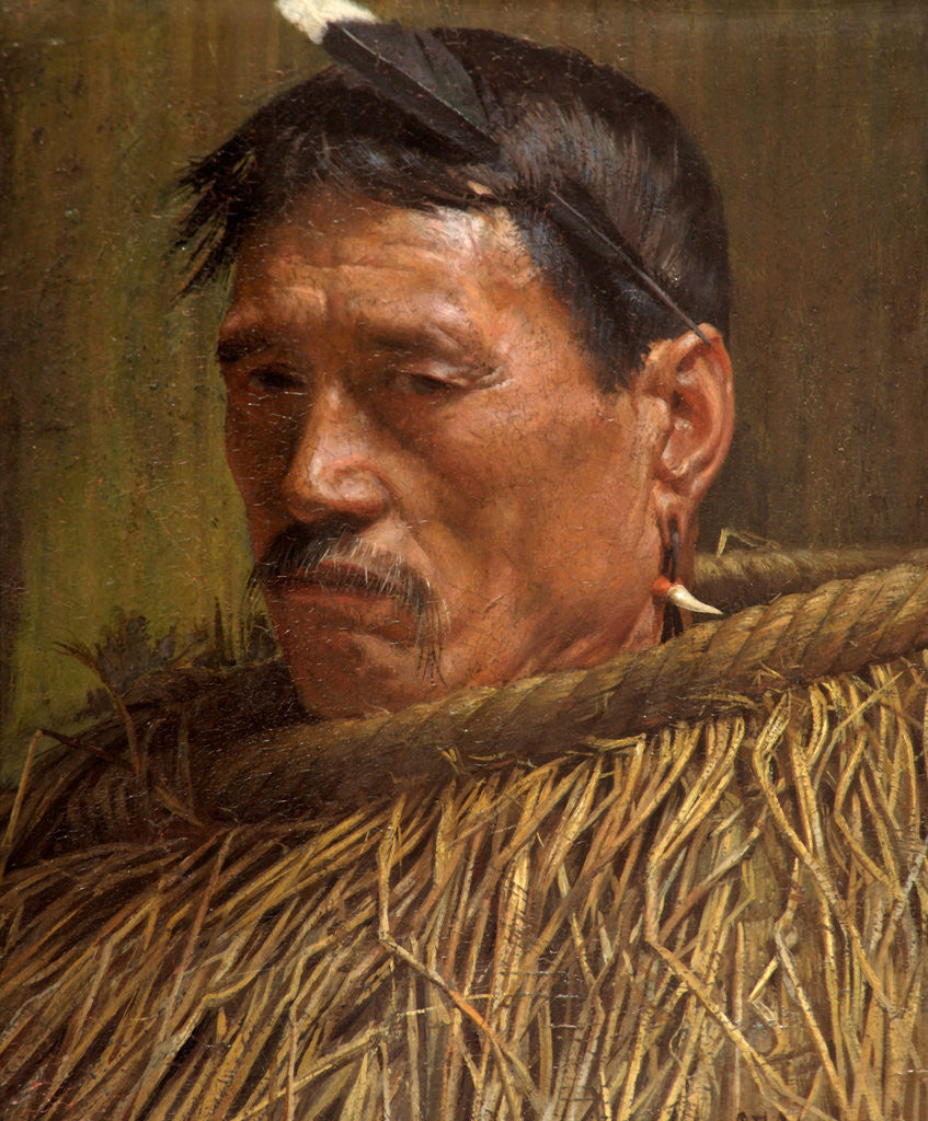 Detail of Suspicion - Maori Chief by Charles Frederick Goldie