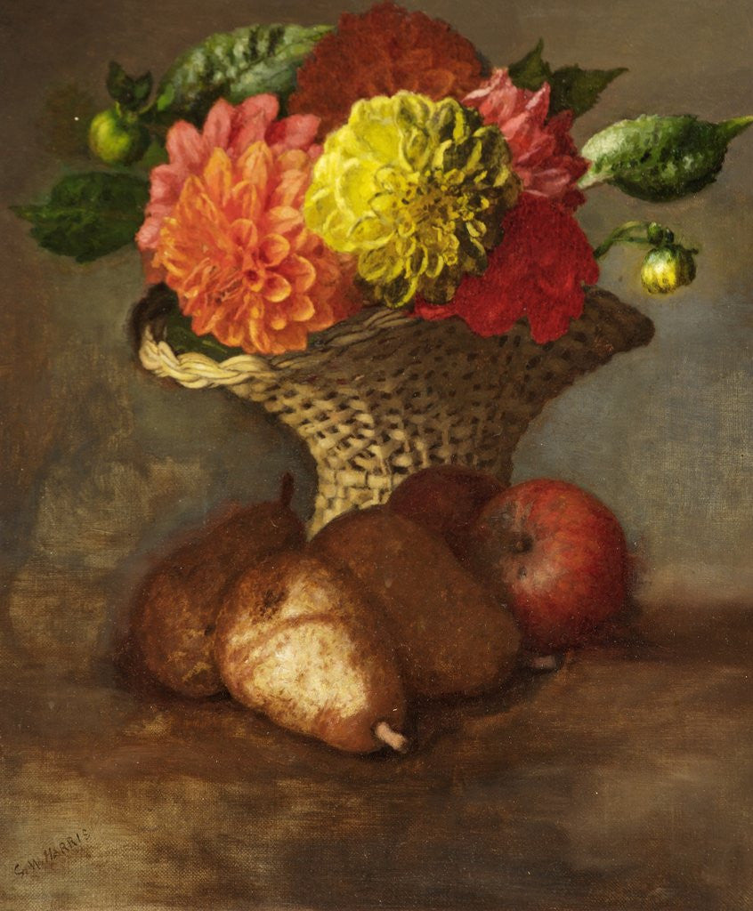 Detail of Dahlias by George Walter Harris