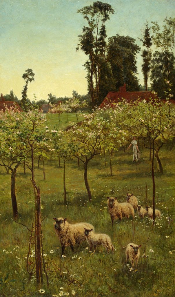 Detail of The Orchard by Alice Havers