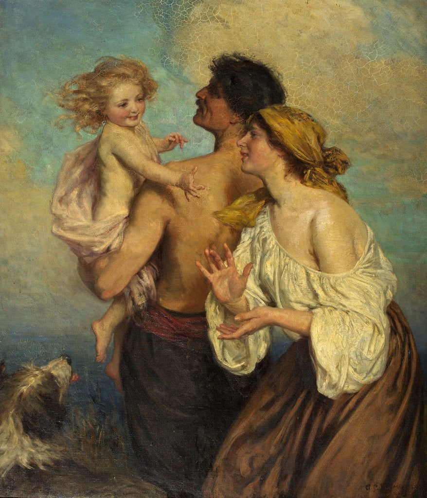 Detail of The Family by George Percy Jacomb-Hood