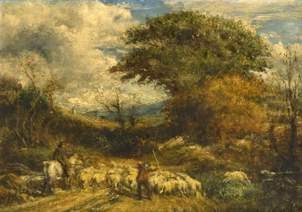 Detail of Driving Sheep, Surrey by John Linnell