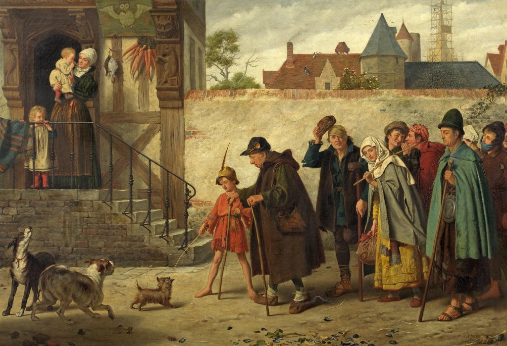 Detail of Hark, Hark! the Dogs do Bark [the Beggars are Coming to Town] by Henry Stacey Marks