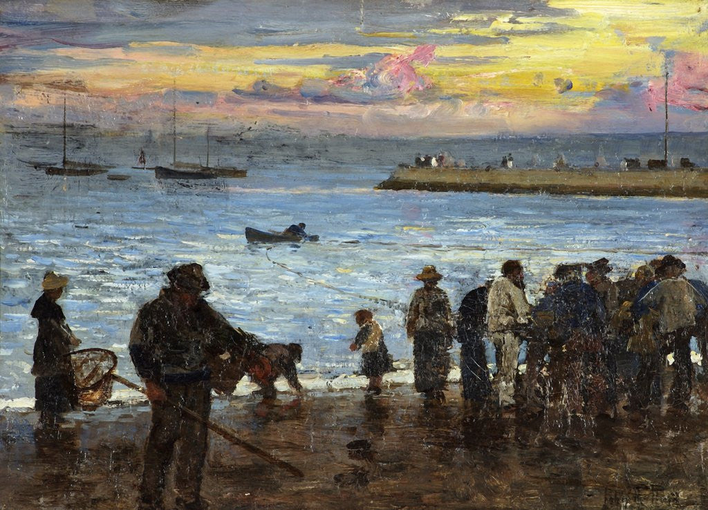 Detail of Watching the Fishing Boats by John Robertson Reid