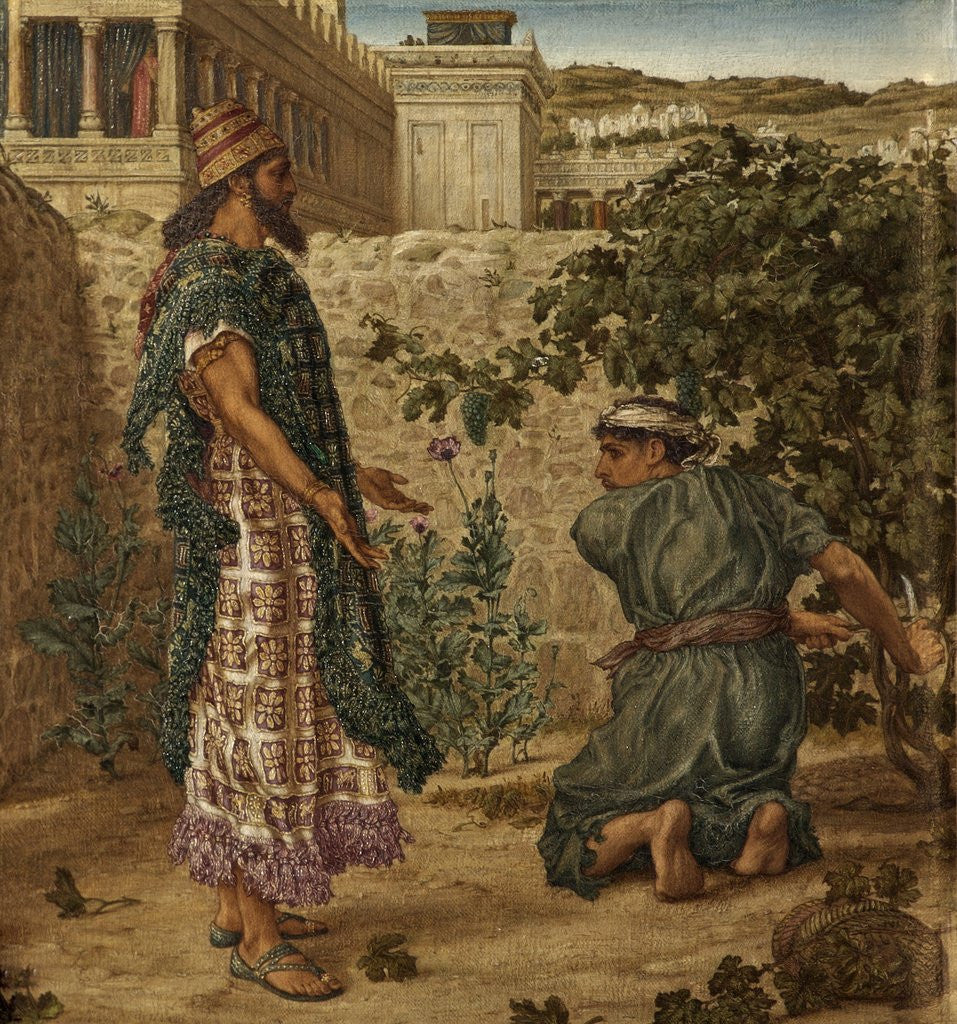 Detail of King Ahab's Coveting - Naboth Refuses Ahab his Vineyard by Thomas Matthews Rooke