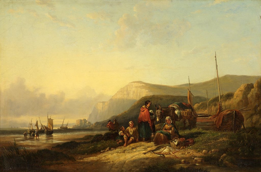 Detail of Evening on the Cornish Coast by William Shayer Snr