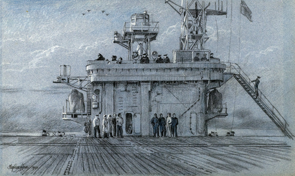 Detail of The Island, H.M.S. Pursuer by Stephen Bone