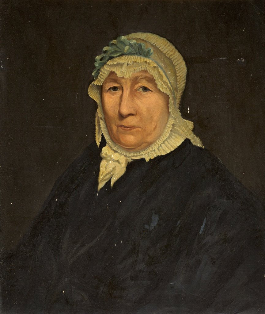 Detail of Portrait of Mrs Allan Clark by British School