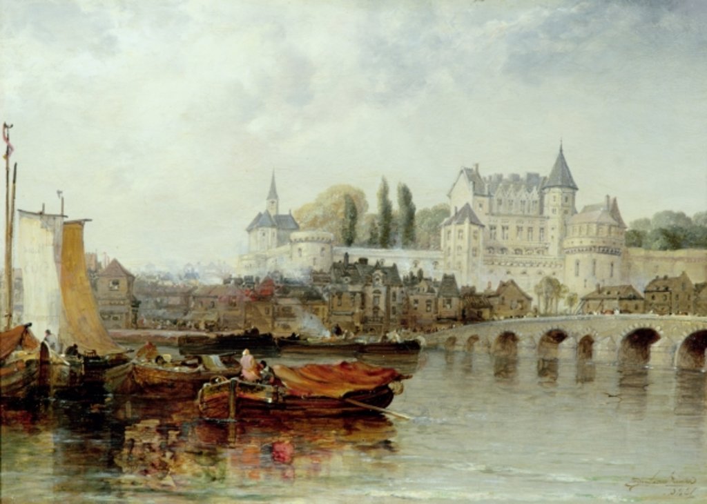 Detail of Amboise sur Loire, 1889 by Arthur Joseph Meadows