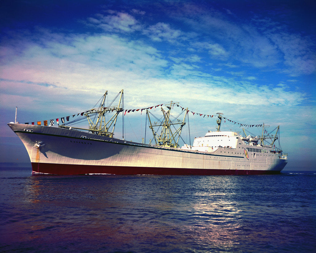 Detail of The Nuclear Ship Savannah Cruising on Puget Sound by Corbis