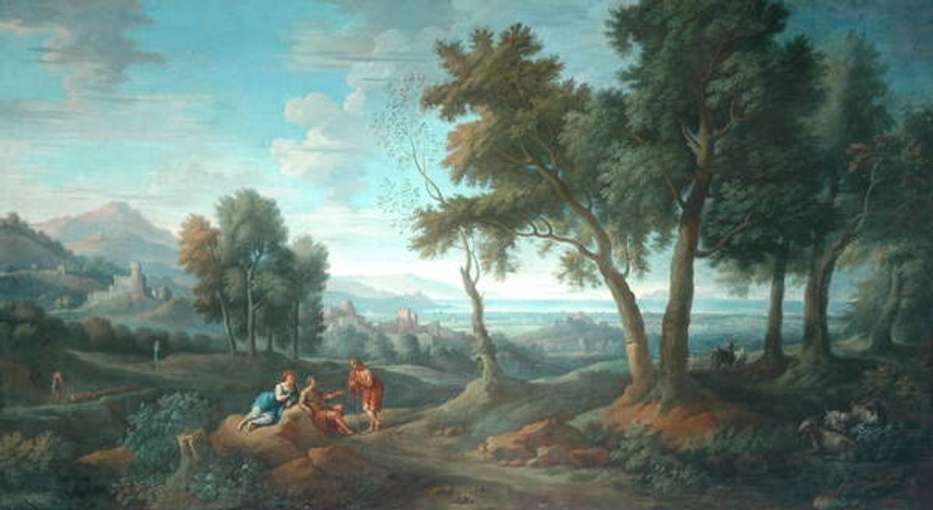 Detail of Classical Landscape, Orizante by Jan Frans van Bloemen