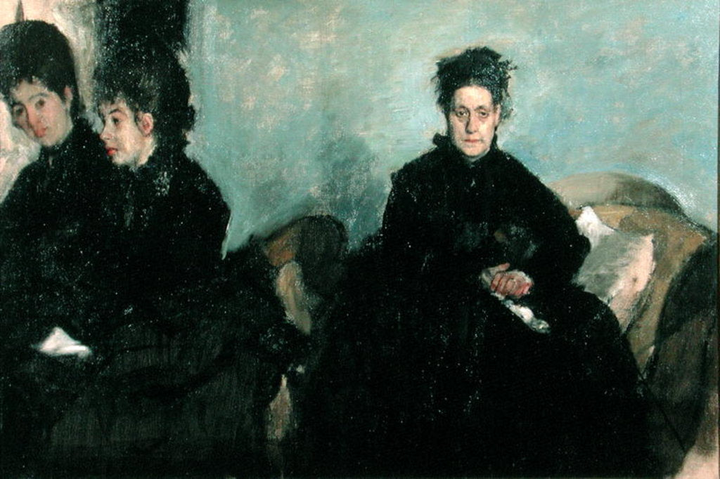 Detail of The Duchess de Montejasi and her daughters Elena and Camilla, 1876 by Edgar Degas