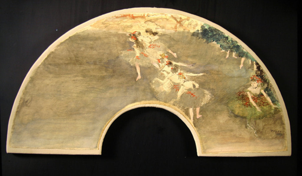 Detail of Ballet dancers, design for a fan by Edgar Degas