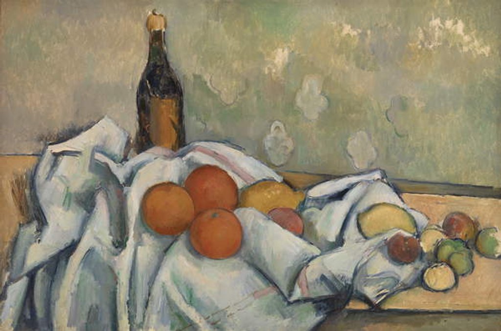 Detail of Bottle and Fruits, c.1890 by Paul Cezanne