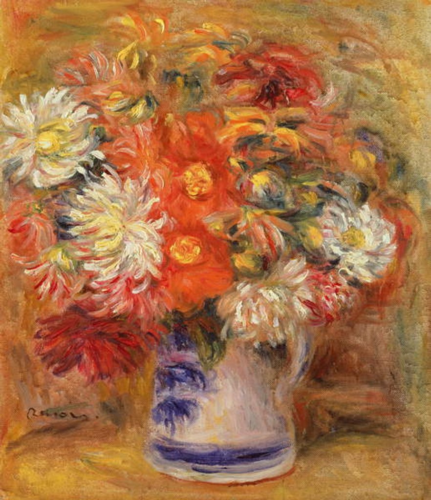 Detail of Chrysanthemums in a Vase, c.1919 by Pierre Auguste Renoir