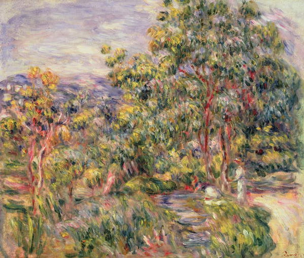 Detail of View of Cagnes, c.1900 by Pierre Auguste Renoir