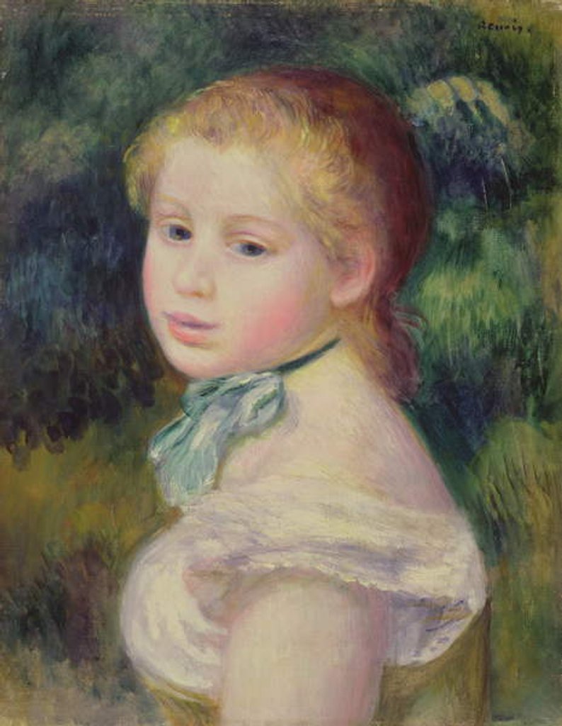 Detail of Head of a Girl, 1885 by Pierre Auguste Renoir